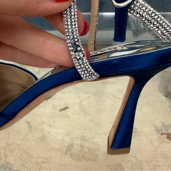 Badgley Mischka Women's Kamilah Pump Royal Blue Satin size 5.5 - Picture 13 of 15